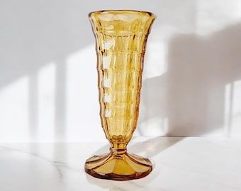 Vintage art deco Vase dark Amber 30's