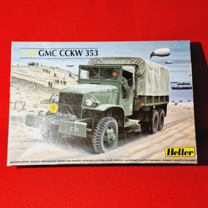 Heller 81121 GMC cckw vintage modelkit 1998 (verzegelde tas). Lees de beschrijving voor meer vintage modelkits en goedkopere verzending.