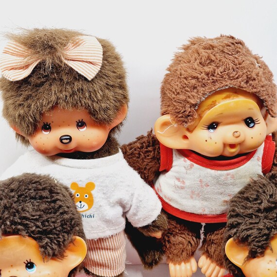 Sekiguchi モンチッチ キッキー＆ワッキー1918年 Vintage 70's Monchichi Sekiguchi Kiki Monkey Boy Pluche/doll Set