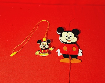 Vintage Mickey Mouse trekkoord jaren 70
