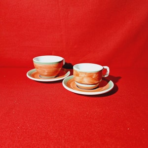 Dudson Artisan cups en saucers 1998 set of 2