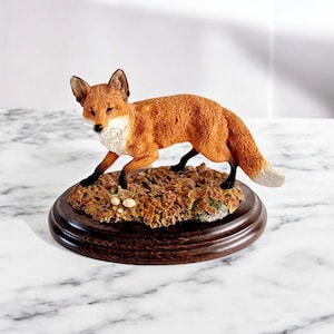 Vintage Country Artist CA 493 handcrafted fox figurine 91&#39;