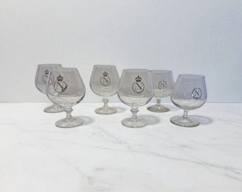 Napoleon Cognac Glasses with Crown Monogram – Set of 6