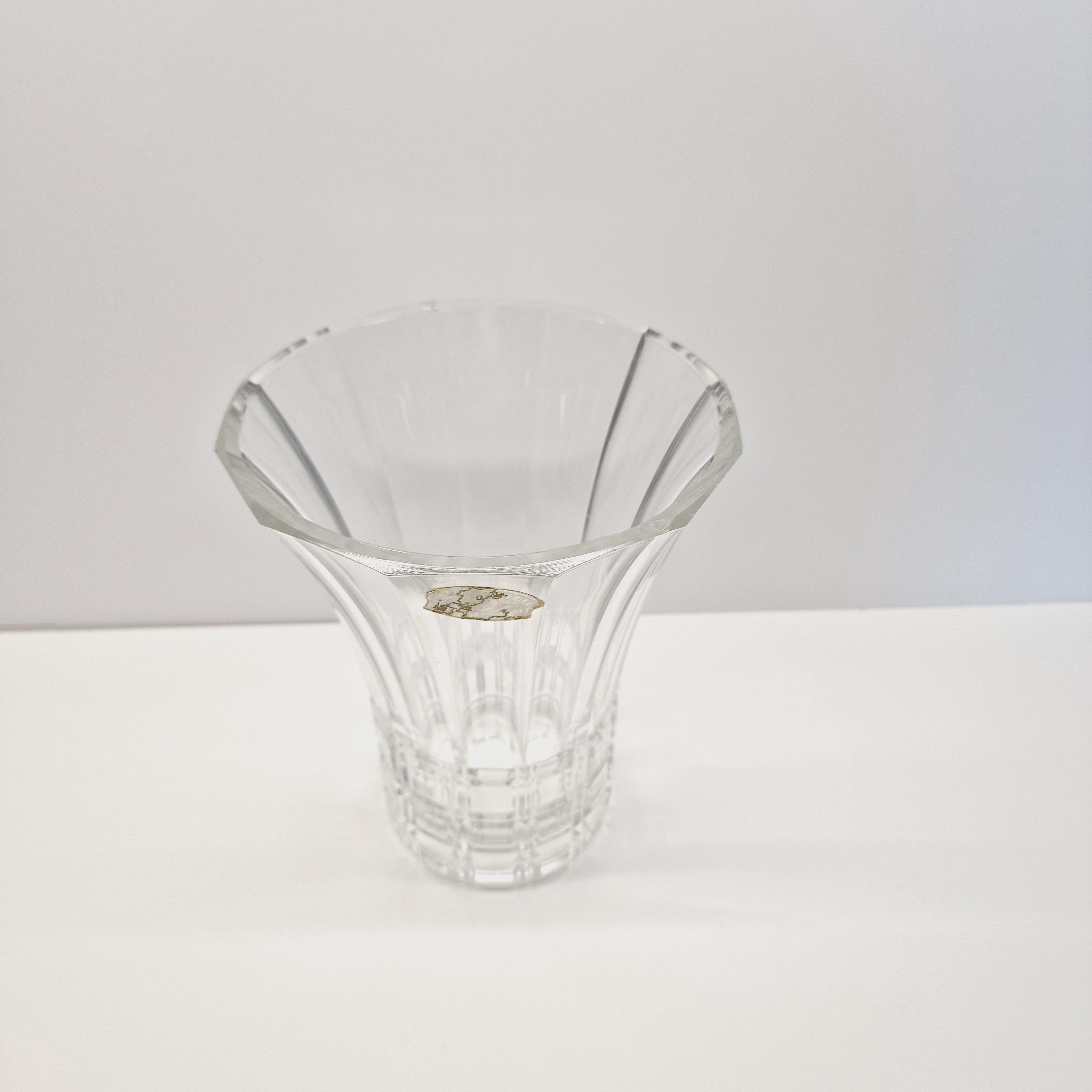 ヴィンテージのヴァル・サン・ランベールの重厚なクリスタルガラスの