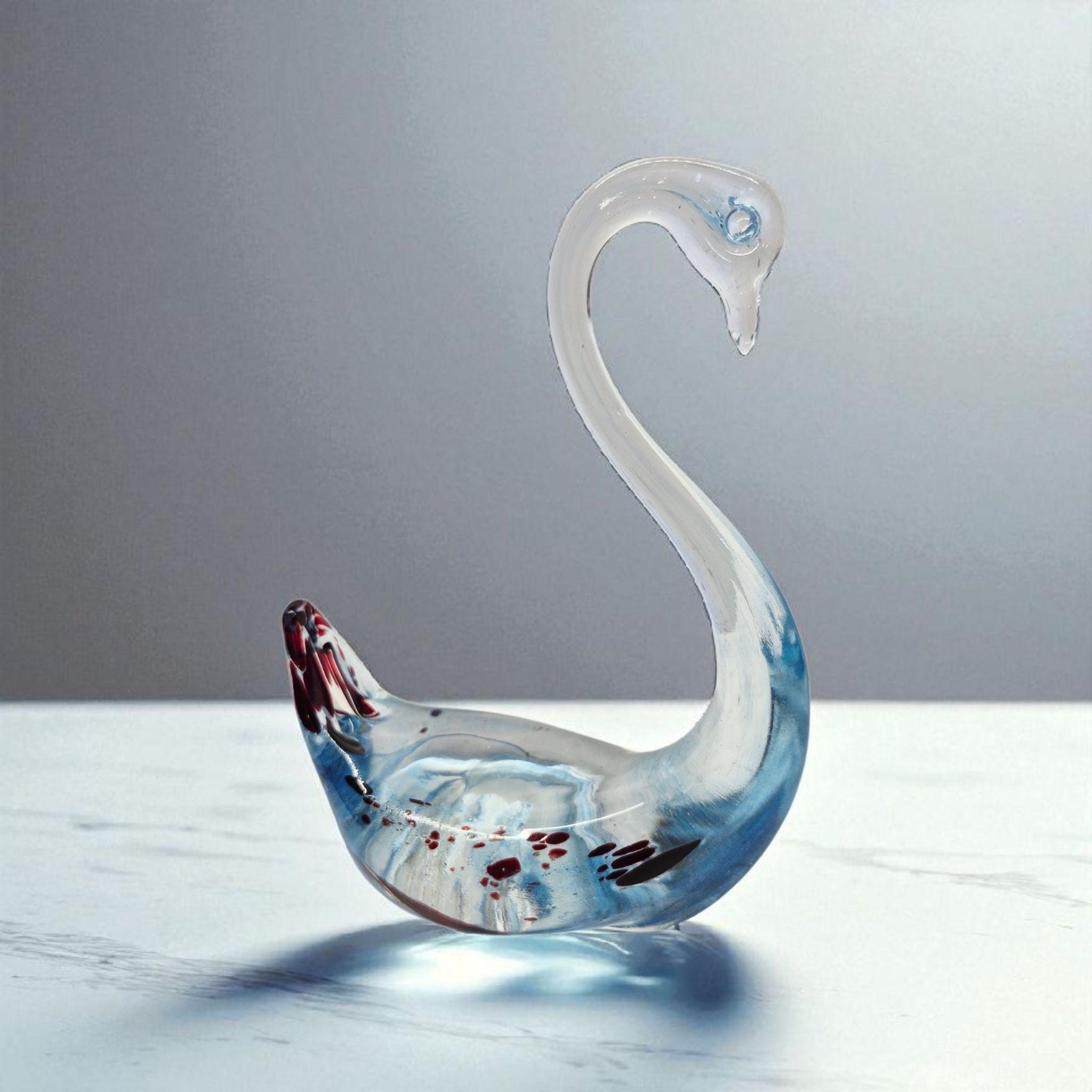 ガラス工芸 GLASS イタリア製 ガラス スワン 美品 ビンテージ ITALY