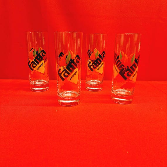 Vintage Fanta Orange Glass. Set of 4, 80's/90's - Etsy