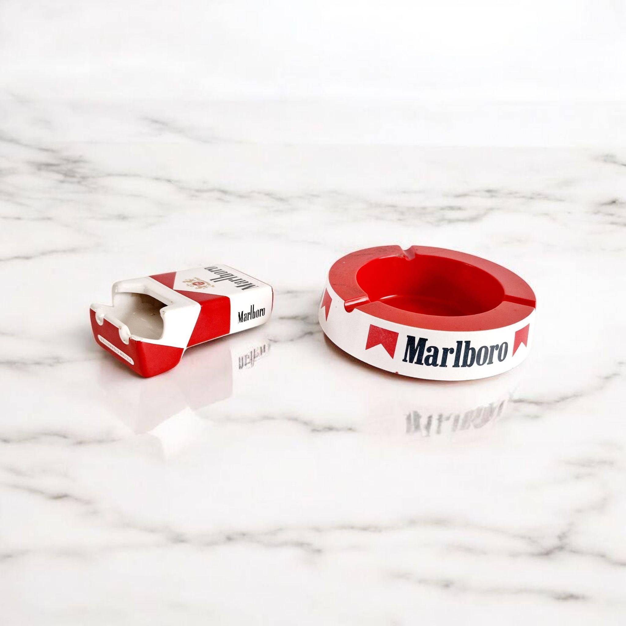 2 Vintage Marlboro Astray Ceramic and Acrylic. Made in Italy. - Etsy
