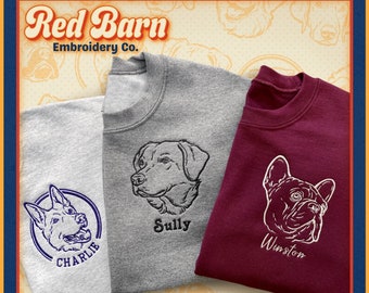 Custom Embroidered Dog Sweatshirt | Custom Pet Sweater | Embroider Sweater |