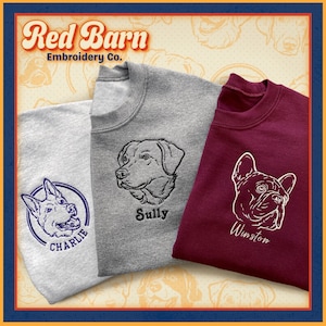 Custom Embroidered Dog Sweatshirt | Custom Pet Sweater | Embroider Sweater |