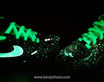 Custom Nike Air Force 1 low "Glow in the dark" the BEST QUALITY Custom Shoes AF1