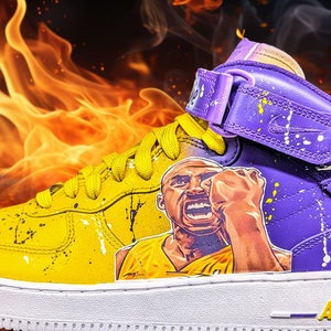 Custom Air Force 1 | Kobe af1 | black mamba tribute shoes | Los Angeles Lakers fan shoes | air force 1 sneakers | air force 1 shoes