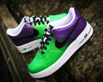Joker style Air Force 1 custom sneakers