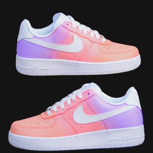 Custom Air Force 1s Peach Pink Lilac Ombre AF1s ANY SIZE