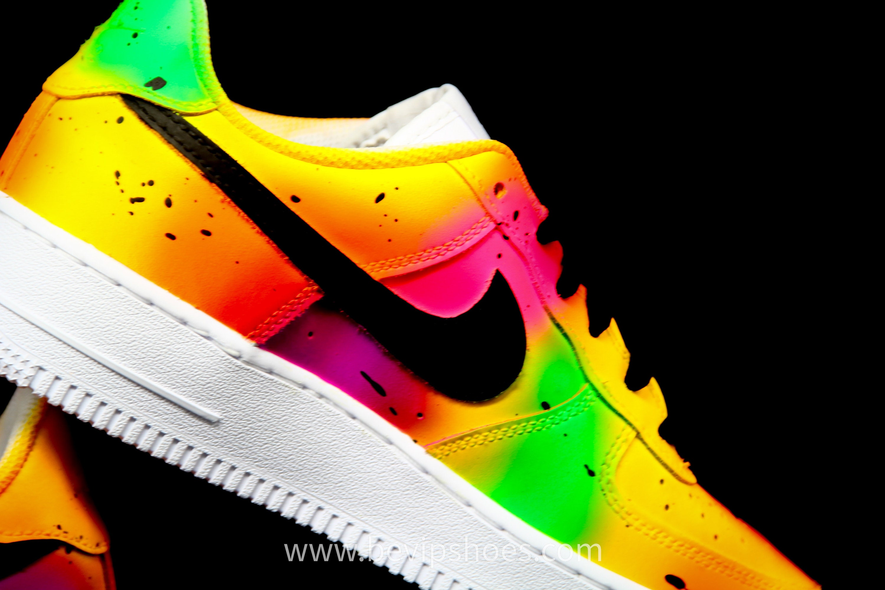 Glow Worms Glow in the Dark Nike AF1 shoes