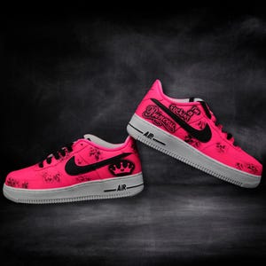 Hand Painted Nikes Hot Pink - Etsy display picture 1