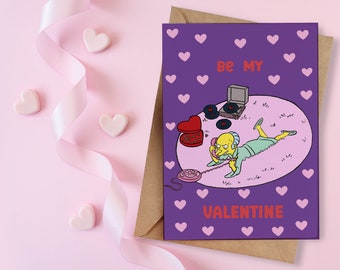 Tarjeta del Día de San Valentín de Mr Burns The Simpsons para tu otra mitad/novio/novia/pareja