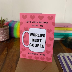 La coppia migliore del mondo/Biglietto di anniversario/matrimonio/fidanzamento ispirato all'ufficio