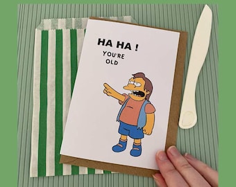 Tarjeta de cumpleaños de Nelson Muntz/Tarjeta de cumpleaños para fans de Los Simpson