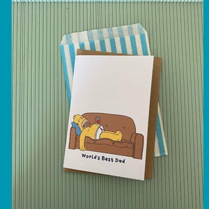 Carte pour la fête des pères inspirée d'Homer Simpson