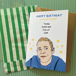 Cartão de aniversário Peep Show, cartão de aniversário engraçado inspirado em Jeremy
