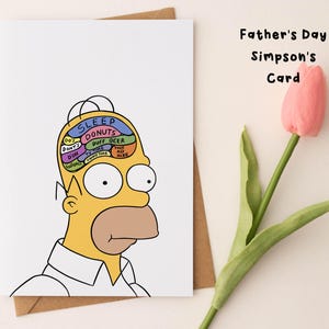 Carte d'anniversaire Homer Simpson pour papa/Carte amusante pour papa
