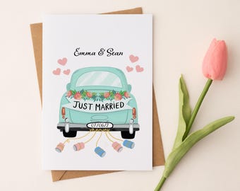 Biglietto di auguri personalizzato per matrimonio, biglietto di congratulazioni per il giorno delle nozze/ Biglietti di auguri personalizzati per matrimonio