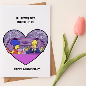 Biglietto di auguri per l'anniversario di Homer e Marge/coppie Simpson