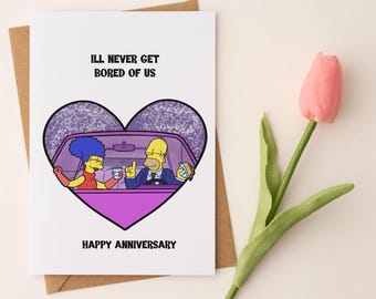 Biglietto di auguri per l'anniversario di Homer e Marge/coppie Simpson