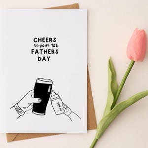 Glückwunschkarte zum ersten Vatertag/besondere Karte fürs erste Mal Papa