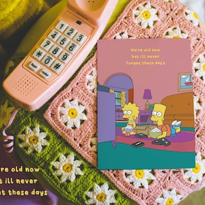 Cartão de aniversário para irmãos/Cartões nostálgicos dos Simpsons para irmãos