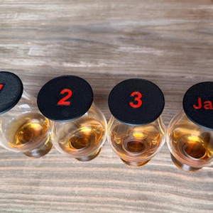 Custom Glencairn Glass Lid Cover for Tasting or Identification