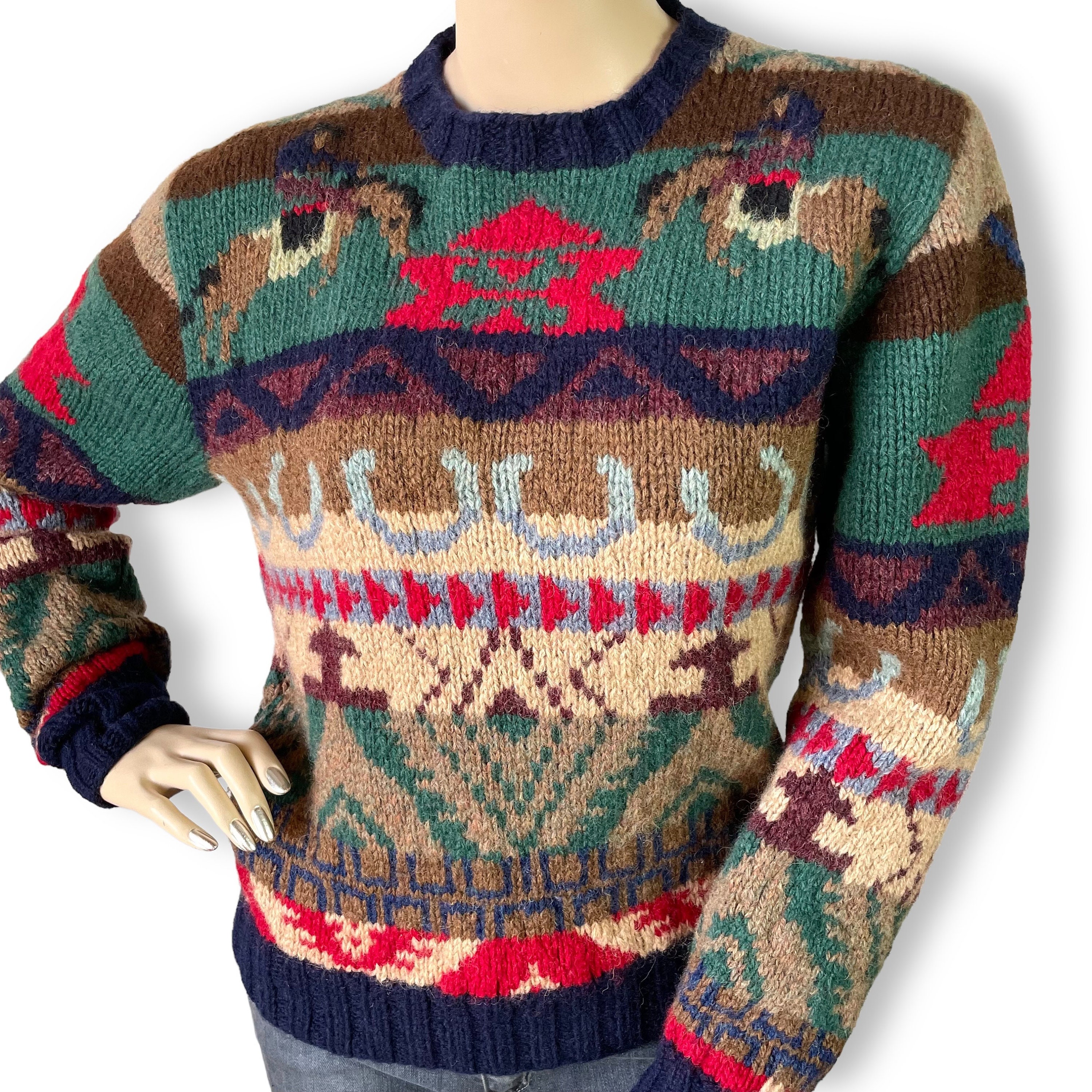 Polo Ralph Lauren Vintage Fair Isle Cashmere Wool Sweater