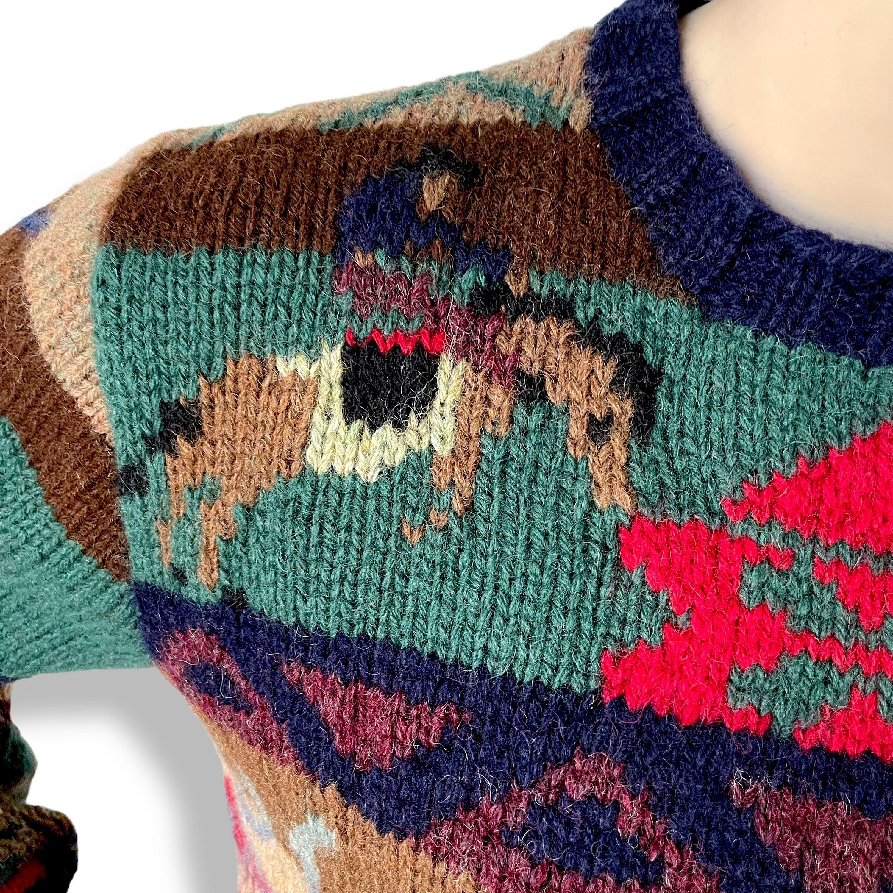 Retro Rodeo Cardigan Vintage Polo Ralph Lauren Cowboy Sweater Bucking Broncos Rodeo Horses ...