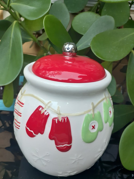 Hallmark Treats and Sweets Holiday Ceramic Jar with Lid-Cookie Jar