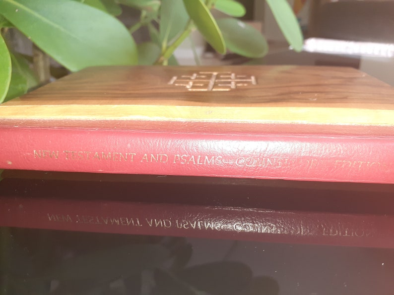 Vintage Olive Wood Bible the New Testament & Etsy