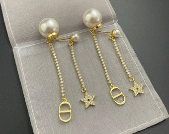 dior drop earrings