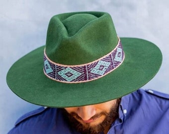 Beige Western Alpaca Wool Hat | Andean Wide Brim Rancher  display picture 1