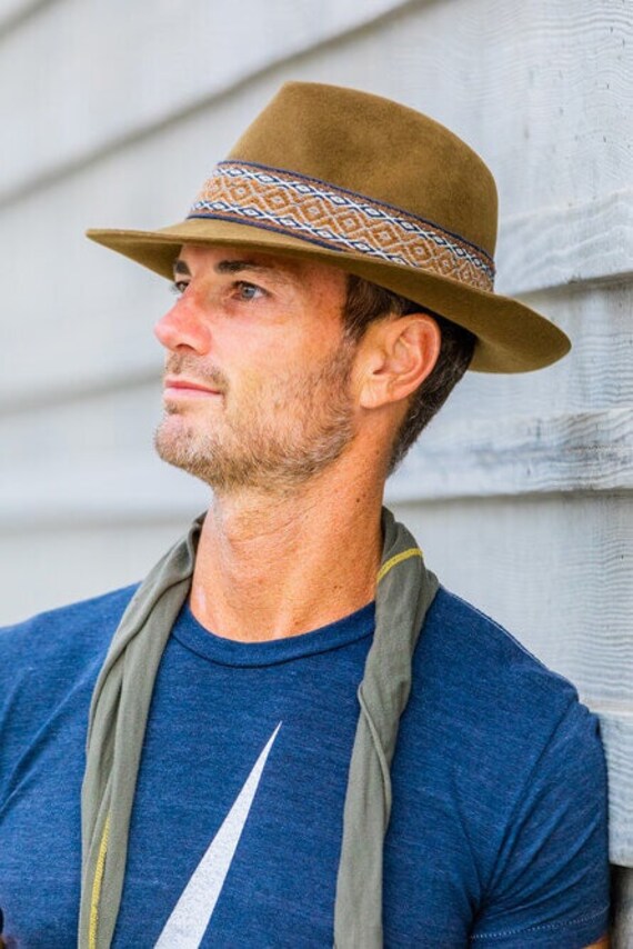 Light Brown Fedora Style Hat Unisex 