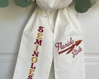 FSU Seminoles Wreath Sash, Game Day Decor