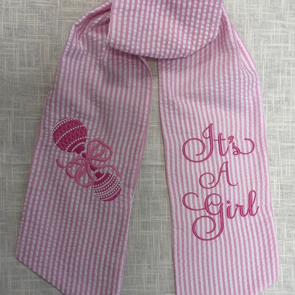 Wreath Sash, Its A Girl Wreath Sash, Baby Girl Sash, Wreath Sash, Door Decoration, Baby Gift