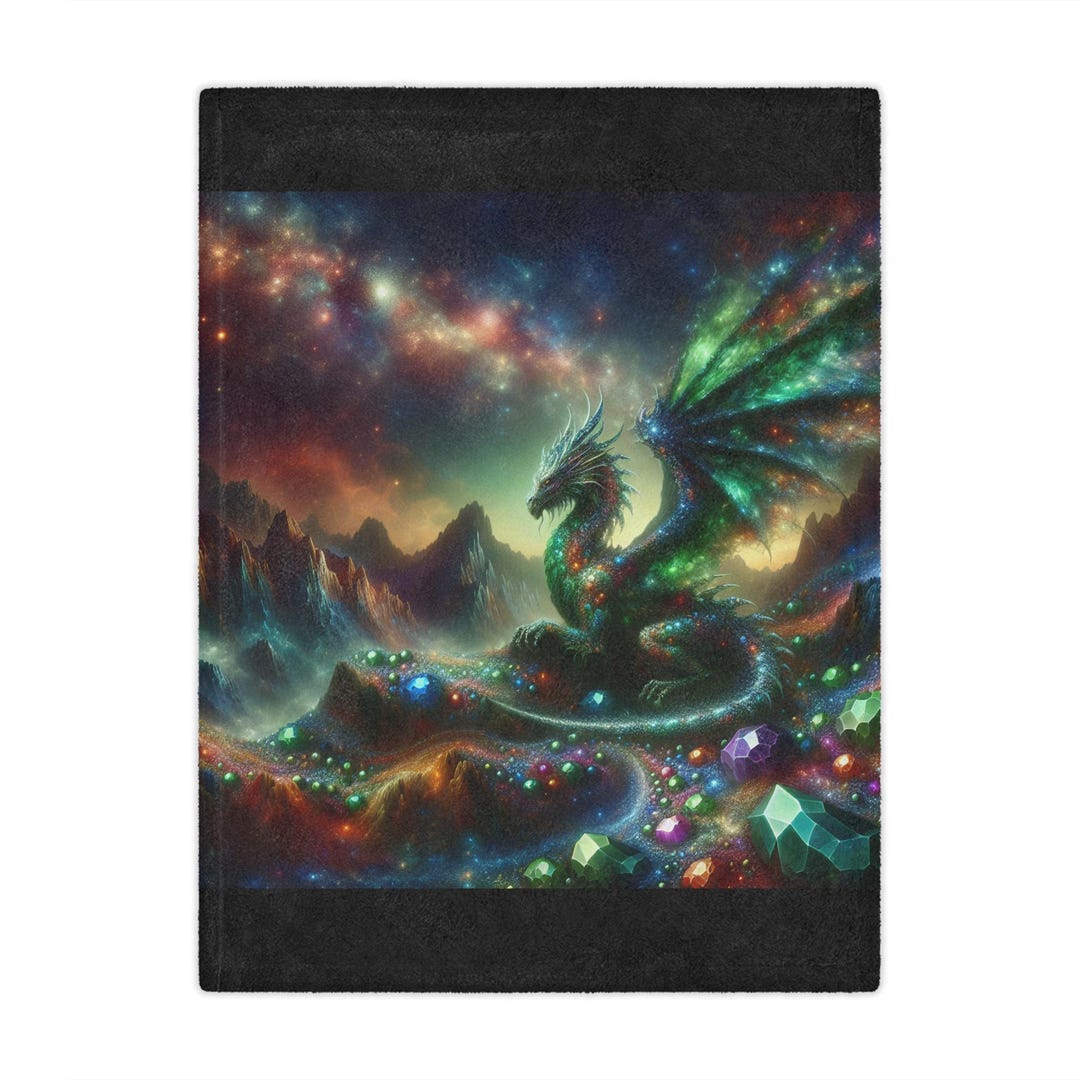 Dragon Lily Noir Ultra-Soft Micro Fleece Blanket 60