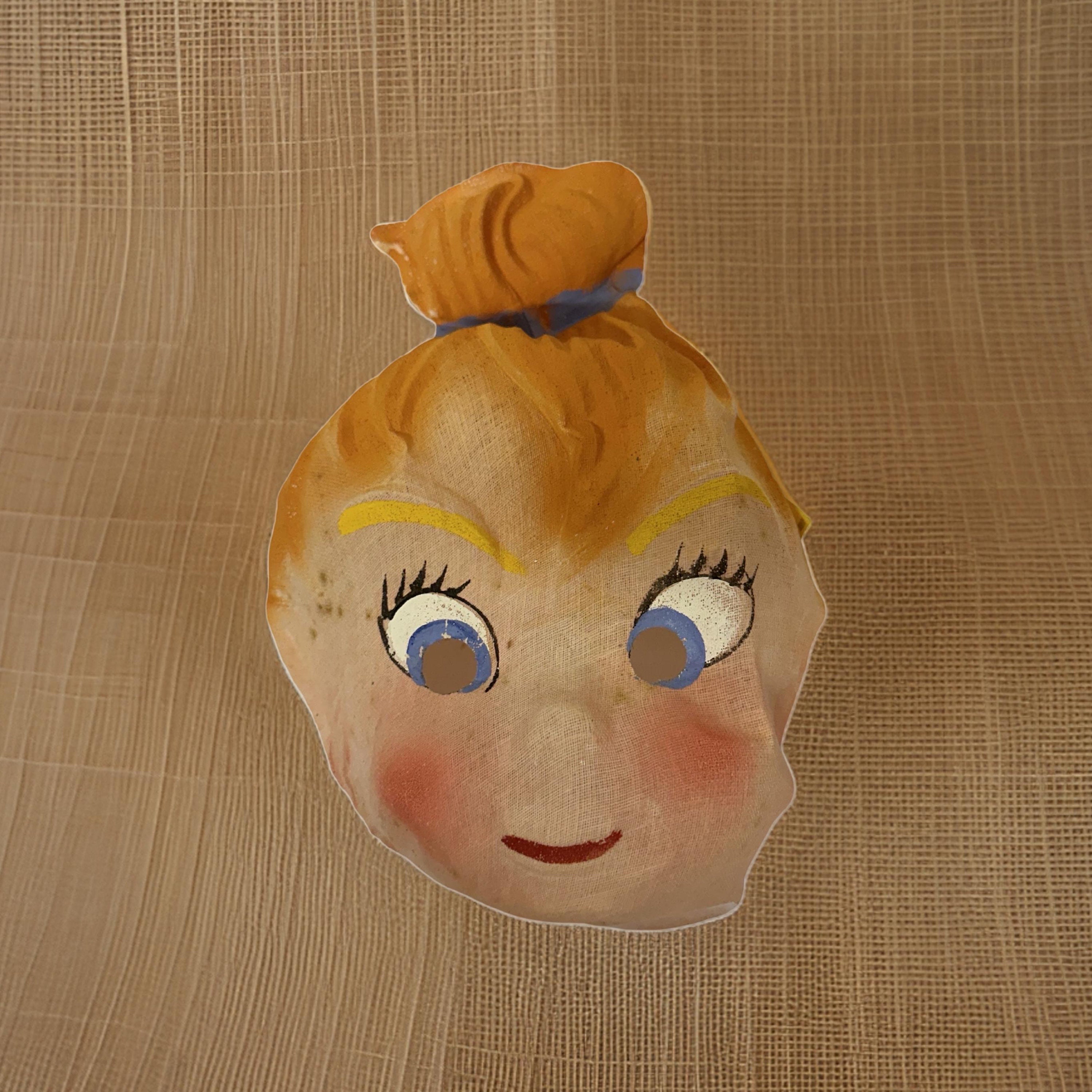 Rare Vintage Walt Disney Tinker Bell Cheesecloth Mask - Collectible 1950s Disneyana