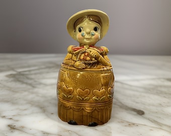 Pot à biscuits vintage Royal Sealy « Pommes de grand-mère » en céramique - Fabriqué au Japon