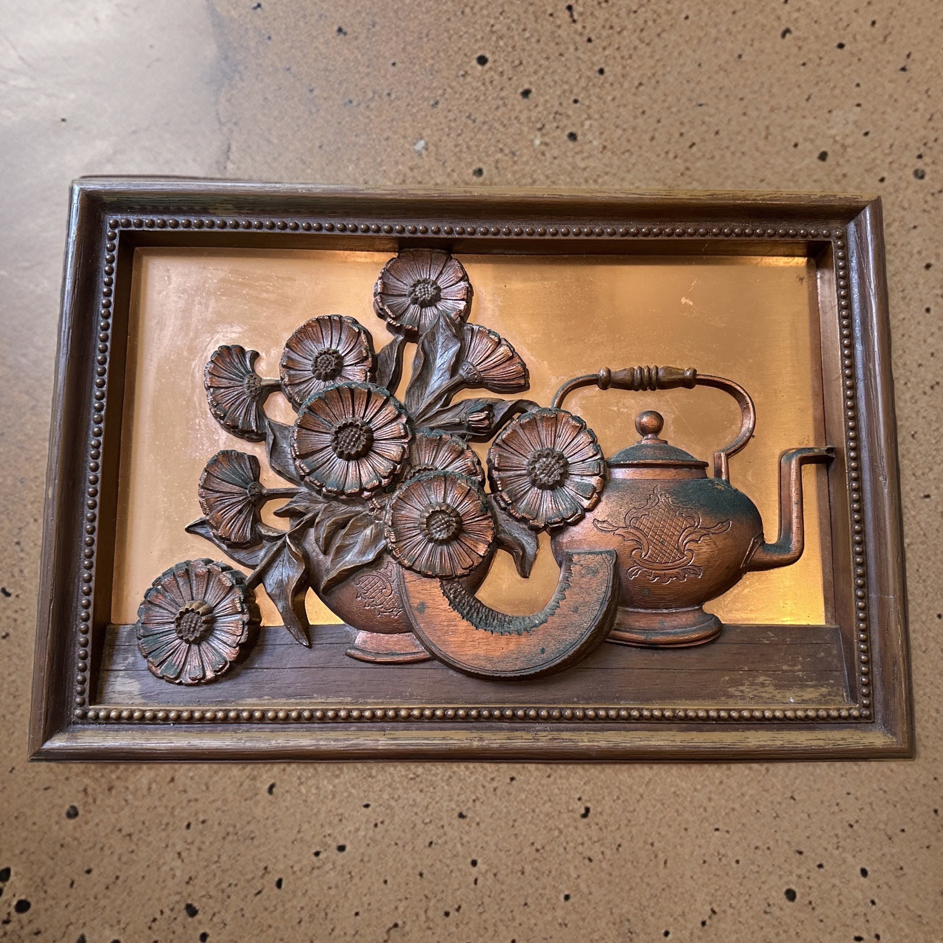 Vintage Coppercraft Copper Floral Wall Art – 3D Kitchen Decor