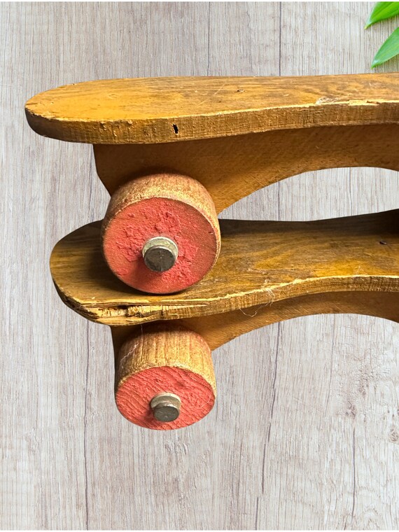 Antique Wood Roller Skates - image 7