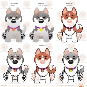 Husky gelaagde SVG. Hond. Pup. Cricut gesneden bestanden. rasecht. lijn kunst. hond. Silhouetbestanden. DXF. png-dxf.