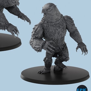 Fabled Owlbear  | 2 Poses | 3D Printed Tabletop Miniatures | D&D TTRPG