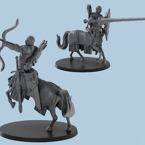 Centaur Knight | 2 Poses | 3D Printed Tabletop Miniatures | D&D TTRPG