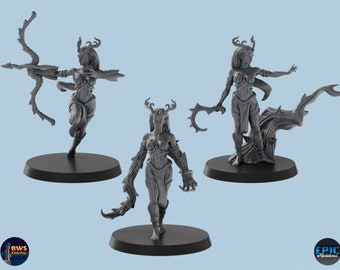 Dryad | 3 Poses |  3D Printed Tabletop Resin Miniatures | D&D TTRPG