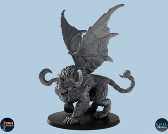 Manticore | 3D Printed Tabletop Miniatures | D&D TTRPG